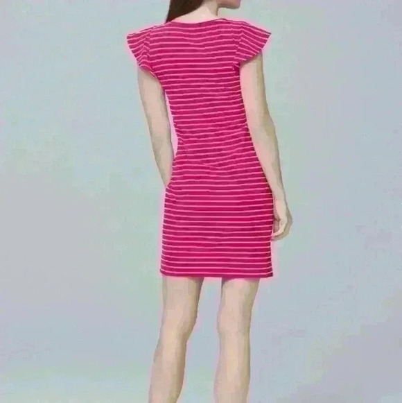 🌻WHITE HOUSE BLACK MARKET FLOUNCE-SLEEVE STRIPE KNI - Picture 3 of 8